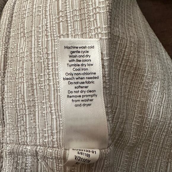 Athleta tan & white stripes textured leggings size M - Picture 7 of 10